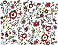 Bird Flowers Fine Art Print