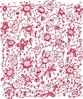 Playful Pink Flowers Fine Art Print