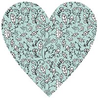 Blue Flower Heart Fine Art Print