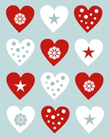 Christmas Hearts Fine Art Print