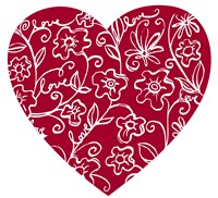 Japanese Flower Heart Fine Art Print