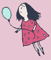 Balloon Girl Pink Fine Art Print