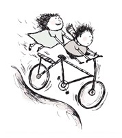 Bike Kids Fine Art Print