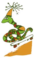 Skateboard Snake Fine Art Print