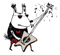 Wild Guitar Wolf Fine Art Print