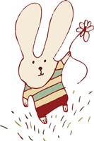 Flower Bunny Fine Art Print