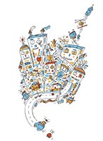 Robot City Fine Art Print