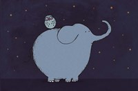 Owl And Elephant Fine Art Print