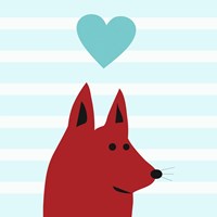 Happy Red Dog Love Fine Art Print