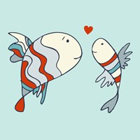 Two Little Love Fish Fine Art Print