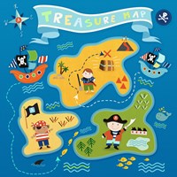 Pirate Map Fine Art Print