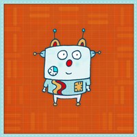 Little Robot Boy Fine Art Print