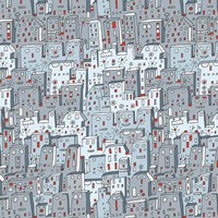 Robot City Pattern Fine Art Print