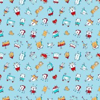 Little Robots Pattern Fine Art Print