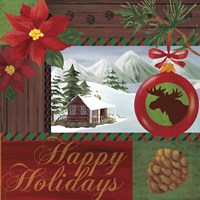 Christmas Lodge I Fine Art Print