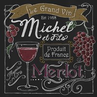 Wine Chalkboard I Fine Art Print