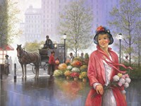 Central Park Flower Market Fine Art Print