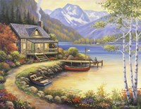 Fishing At The Lake Fine Art Print
