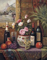 Wine And Floral III Fine Art Print
