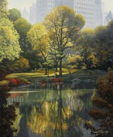 Reflection Of The Park Fine Art Print