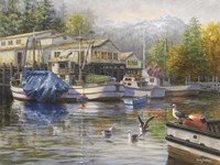 Gulls At The Marina Fine Art Print