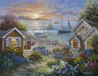 Tranquil Seafront Fine Art Print