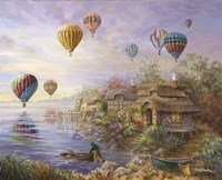 Air Balloons Over Cottageville Fine Art Print