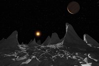 Ice spires on Jupiter's large Moon, Callisto Fine Art Print