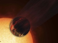 Artist's concept of a Hot Jupiter Extrasolar Planet Orbiting a Sun-like Star Fine Art Print