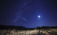 The Moon, Venus, Mars and Spica in a Quadruple Conjunction Fine Art Print