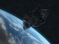 Asteroid in Front of the Earth IV Fine Art Print