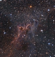 Cometary Globules CG 30/31/38 in the constellations Vela and Puppis Fine Art Print