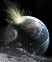 A catastrophic Comet impact on Earth Fine Art Print