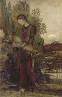 Young Thracian Girl Holding The Head Of Orpheus Fine Art Print