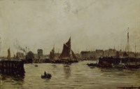 View Of A Port Fine Art Print