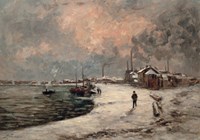Snow In Crozant, 1873 Fine Art Print