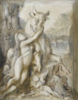 Pasiphae, Grisaille, 19th Century Fine Art Print