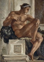 Ignudo, After Michelangelo, 1858-1860 Fine Art Print