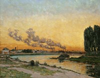 Sunset At Ivry, 1874 Fine Art Print