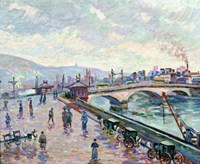 The Seine-River At Rouen Fine Art Print