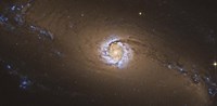 NGC 1097, a barred spiral galaxy in the Constellation Fornax Fine Art Print