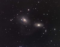 Galaxies NGC 3166 and NGC 3169 in the Constellation Sextans Fine Art Print