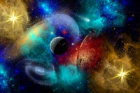 Galaxy  featuring planets, galaxies and Nebulae Fine Art Print