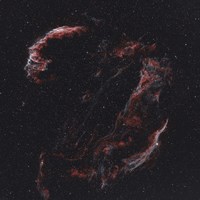 The Veil Nebula and its components Fine Art Print