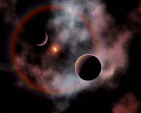 Rose Nebula, home to relatively new and young star systems Fine Art Print