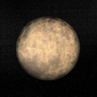 Spherical yellow Nebula in deep dark sky Fine Art Print