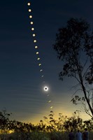 Solar Eclipse composite, Queensland, Australia II Fine Art Print