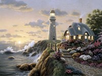 Lighthouse Cottage Fine Art Print