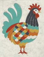 Country Chickens I Framed Print