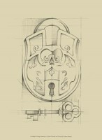 Vintage Padlock I Fine Art Print